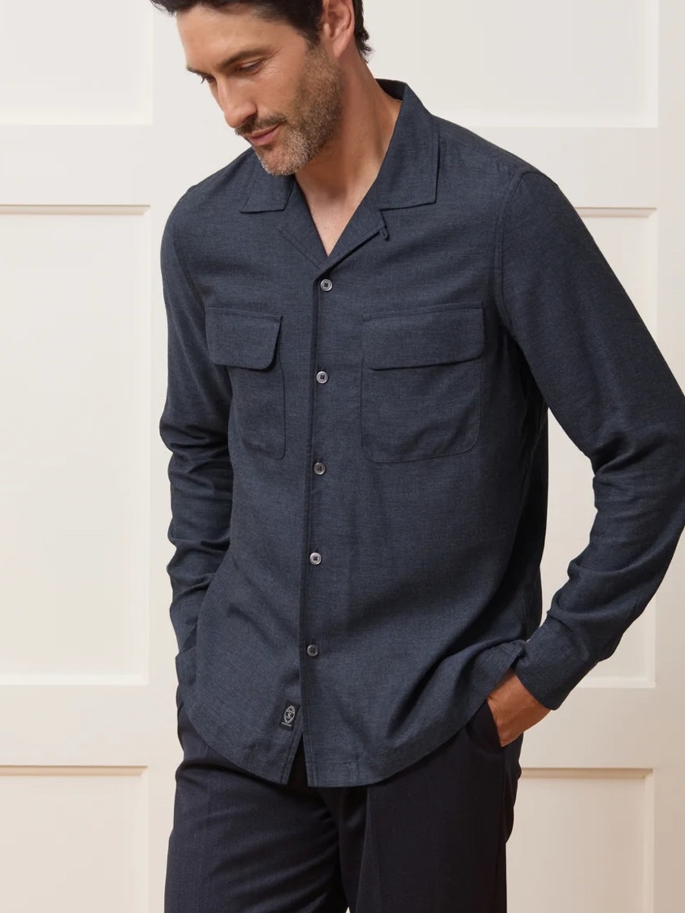 Todd Snyder Rayon Field Shirt in Navy